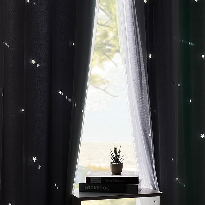 XiDi Curtains for Bedroom Decor, Rainbow Green LightgreyGrey52/54/1 - Image 5