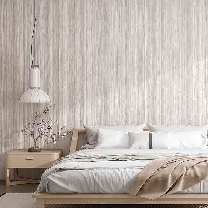Upgraded Thick Linen Classic Grasscloth Self-Adhesive Wallpaper Contact Paper - Image 4