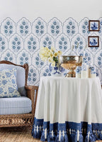 NuWallpaper x Society Social Floral Bazaar Delft Blue Peel and Stick Wallpaper - Image 4