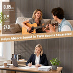 TO-TH Wood-Look Acoustic Panel, 4 Pack 47.2” x 23.6” Soundproof Wall Panels - Image 4