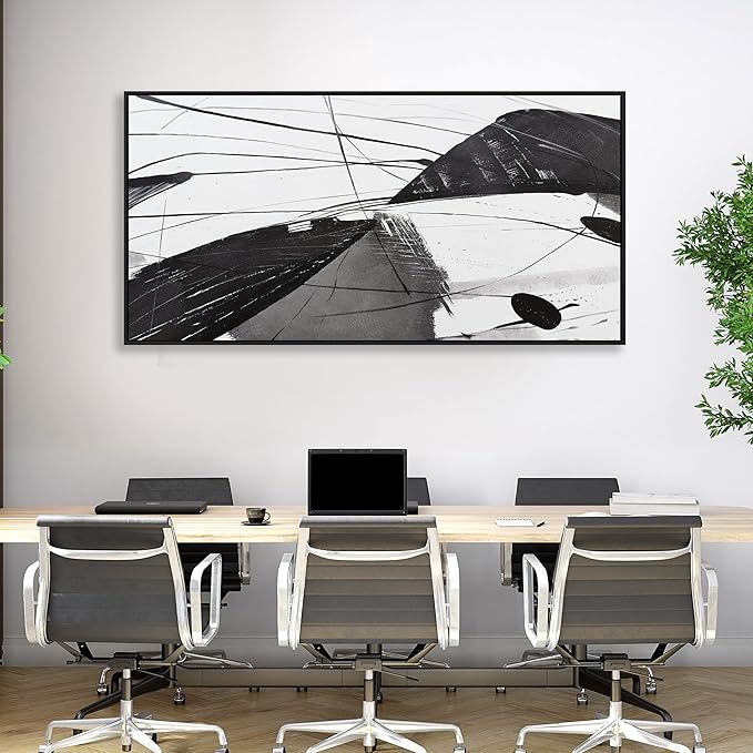 Abstract Wall Art Home Wall Decor Black and White Framed Canvas painting - Image 6
