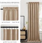 NICETOWN Beige Velvet Curtains Long Drapes, Living Room Office Luxury Bedroom - Image 5