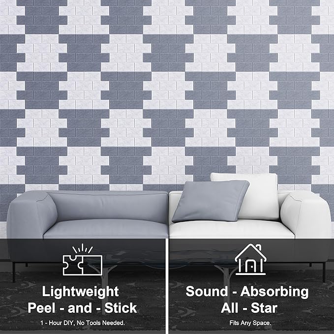 WoveN SounD Brick Acoustic Wall Panels Seamless Visual, High Density, Sound - Image 7