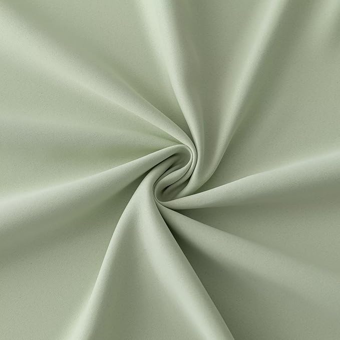 IGEMAEVE Sage Green Curtains 96 Inch Length 2 Panels Set, Light Filtering - Image 6