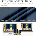 CUCRAF Navy Blue Blackout Curtains 84 inch Length 2 Panels Set, Rod Pocket Room - Image 4