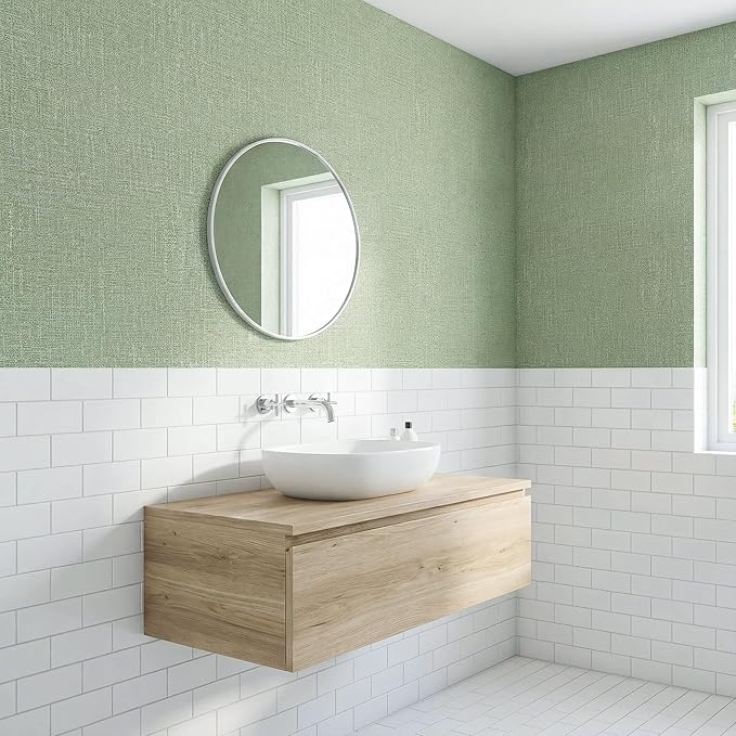 WADILE Grasscloth Peel and Stick Wallpaper 15.7in x 78.7in, Textured Contact - Image 6