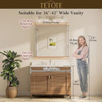 TETOTE Brushed Nickel Mirror 36 x 36 Inch - Image 8