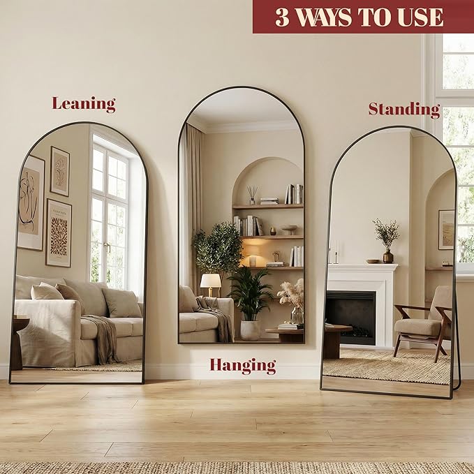 Suidia 82"x44" Arched Full Length Mirror - Image 8