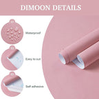 Dimoon 17.7''x177'' Peel and Stick Wallpaper Pink Contact Paper - Image 3