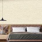 Beige Grasscloth Peel and Stick Wallpaper 17.3"x120" Faux Linen Textured - Image 5