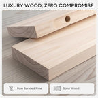Homeforia 30 inch Wood Floating Shelves, High End Solid Natural Wood 30inch - Image 4
