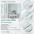 Heroad Peel and Stick Wallpaper Blue and White Vintage Forest Animals Floral - Image 2