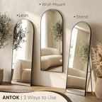 Antok Full Length Mirror, Arched Floor Standing Freestanding Arch Full Body - Image 5