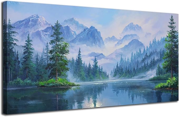 Ardemy Large Landscape Wall Art Nature Canvas Textured Forest Scenery Pictures by Ardemy