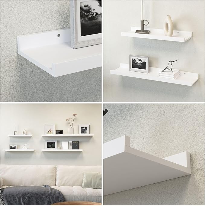 Boswillon 47.2 Inches Long Floating Shelves, 2 Set Modern Wall Shelf - Image 4
