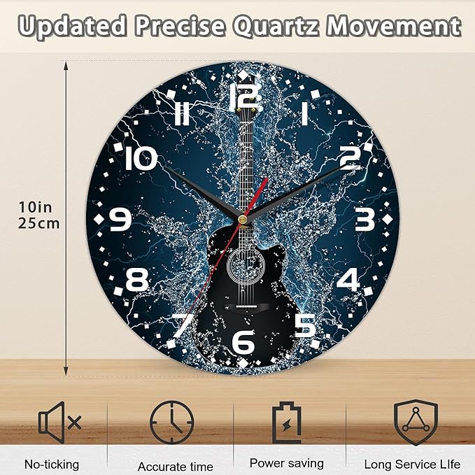 Electric Guitar Wall Clock - Image 2