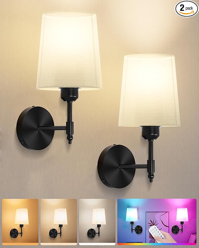 Ouyulong Battery Operated Wall Sconces Set of 2, Wireless Rechargeable Dimmable by Ouyulong