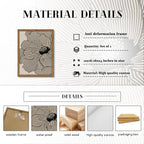 Framed Abstract Floral Wall Art, Neutral Lines Flower Canvas Wall Decor Painting - Image 4