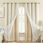 XiDi Curtains for Bedroom Decor Beige52/96/1 - Image 7