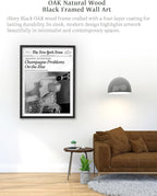 iHery Premium Natural Black OAK Wood 16x20in Champagne Problems On the Rise - Image 5