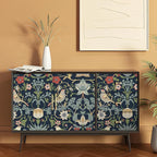 FunStick Navy Blue Floral Wallpaper Peel and Stick Vintage William Morris Green - Image 3