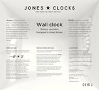 JONES CLOCKS® Pulsar wall Clock | Square Rounded Retro Clock | 10 inch | Orange - Image 9