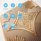 Art3d Drop Ceiling Tiles 24x24 in Bronze, 3D Wainscoting Panels Glue Up 2x2 - Image 7