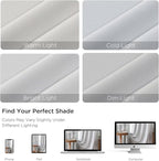 CUCRAF Grayish White Blackout Curtains 108 inch Length 2 Panels Set, Rod Pocket - Image 4