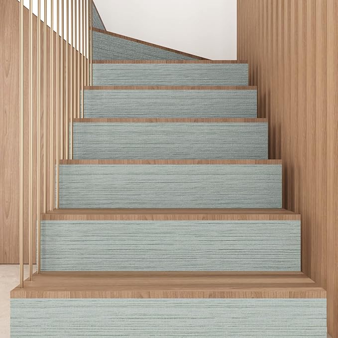 CRE8TIVE Mint Green Grasscloth Wallpaper Removable Textured Wallpaper Stick and - Image 5