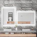 Koonmi 48"x36" LED Mirror for Bathroom, 90CRI Anti-Fog Vanity Mirror - Image 6