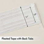 MIULEE Ivory Back Tab Blackout Curtains 102 Inch Long 2 Panels Set - Image 4