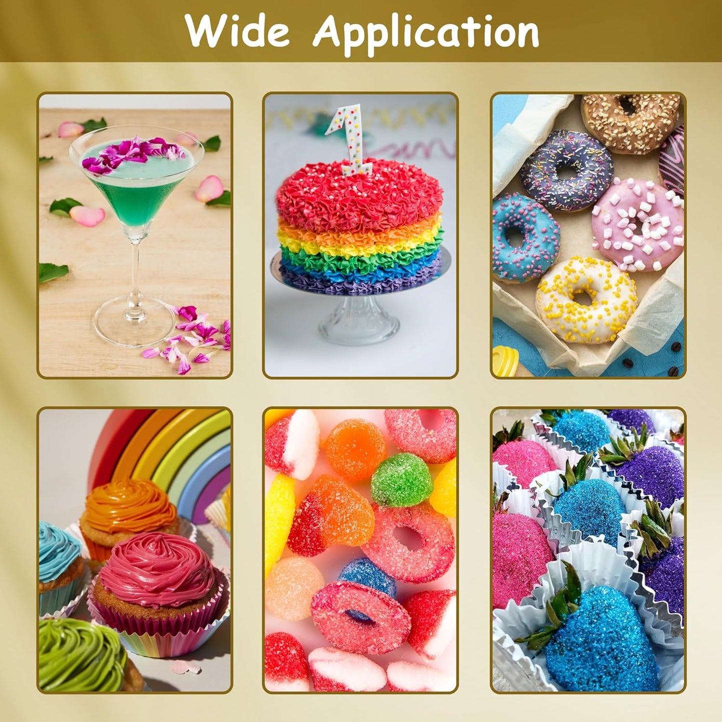 Glitter & Glitz Edible Glitter for Drinks - Premium Drink Glitter Edible Dust for Cocktails, Baking, Brew, Champagne - Luster Dust and Cocktail Glitter - Edible Glitter for Drinks Decoration (Green, 5Grams)