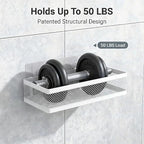 PUSDON Mesh Shower Caddy Wall Mount, Heavy Duty Adhesive Bathroom Shelf - Image 6