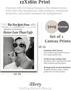 iHery Unframed Hepburn Newspaper Trendy 12x16 in Vintage Headline Canvas Print - Image 2