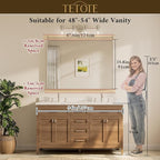 TETOTE 48 x 36 Inch Brushed Nickel Mirror - Image 8
