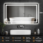 Led Mirror for Bathroom, 30x50 Bathroom Vanity Mirror for Wall - Image 8