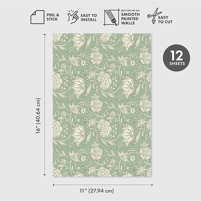 Main Street Peel and Stick Wallpaper Eco-Friendly Sheets 12 Pack, 11 X 16 Inch - Image 2