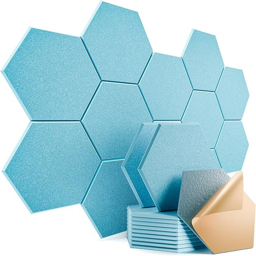 12 Pack Self-adhesive Acoustic Panels 12" X 10" X 0.4" by Dailycooper