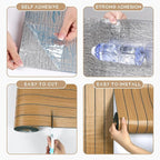 VEELIKE Honey Teak Wood Slat Wall Panels Peel and Stick 3D Wooden Panels Wall - Image 8