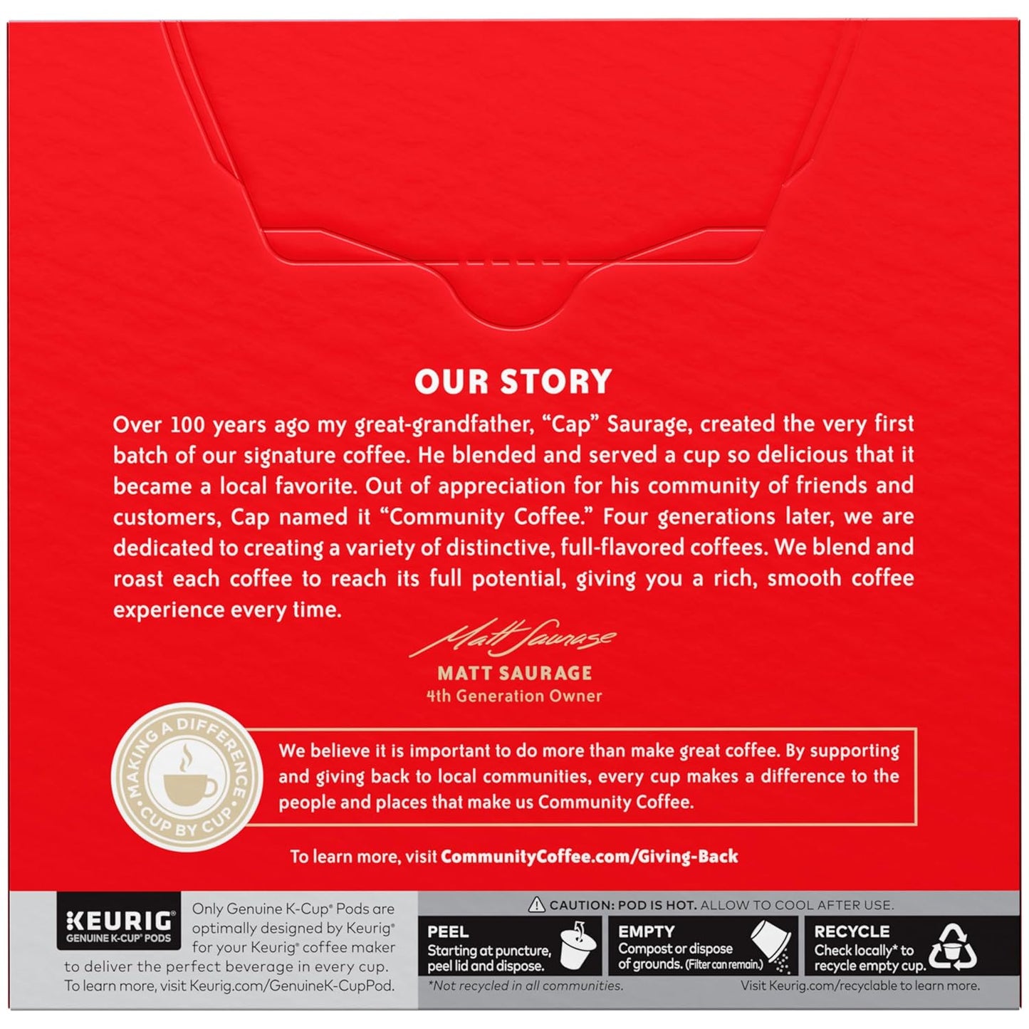 Community Coffee Breakfast Blend Medium Roast Single Serve Keurig K-Cup Pods 32 ct Box