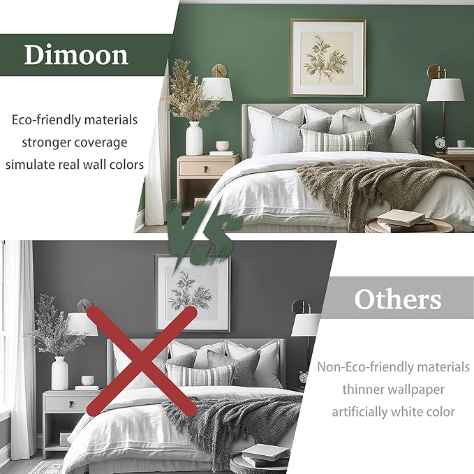 Dimoon 17.7''x236'' Peel and Stick Wallpaper Green Contact Paper - Image 9
