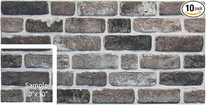 Dundee Deco 3D Wall Panels Faux Brick by DundeeDeco