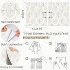 Modern Peel and Stick Wallpaper 17.3''×118'' Self Adhesive Wallpaper Boho - Image 3