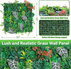 20"x20" Artificial Grass Wall Panels, Faux Boxwood Green Wall Decor - Image 2