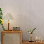 FUKU MON White Gray Grasscloth Fabric Wallpaper 23.6" X 393" Thick Classic - Image 6