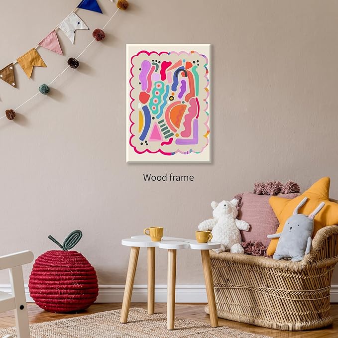 Funky Cute Kids Abstract Wall Art Trendy Bright Colorful Poster 12x16 inch - Image 7