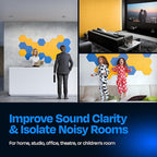 Acoustic Panels 12-Pack Soundproof Wall Panels 12"X10.4"X0.4" Sound Panels High - Image 4
