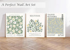 Induslyfe Large Framed Green Wall Art Canvas Decor Set of 3, Matisse Wall Art - Image 5
