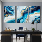 Large Framed Modern Elegant Abstract Wall Art - Image 5