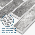 16-Pack 3D Faux Brick Acoustic Wall Panels, 11.8" x 11.8" PET Soundproof & - Image 3